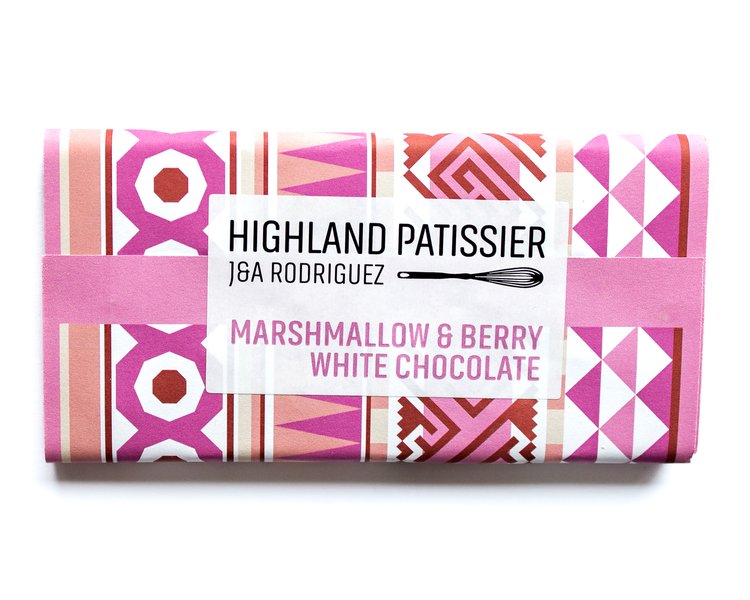 Handmade Scottish White Chocolate with Marshmallow & Berry