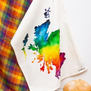 Scotland Map Tea Towel Sarah Leask