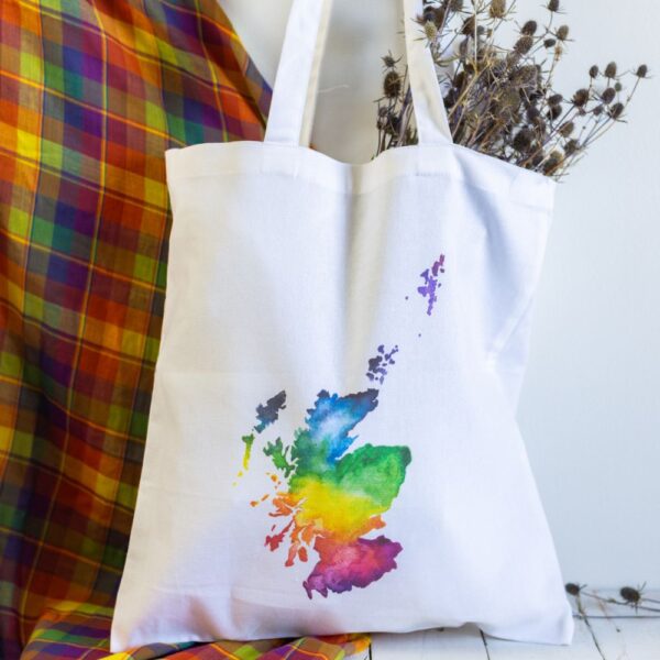 Scotland Map Tote Bag Sarah Leask