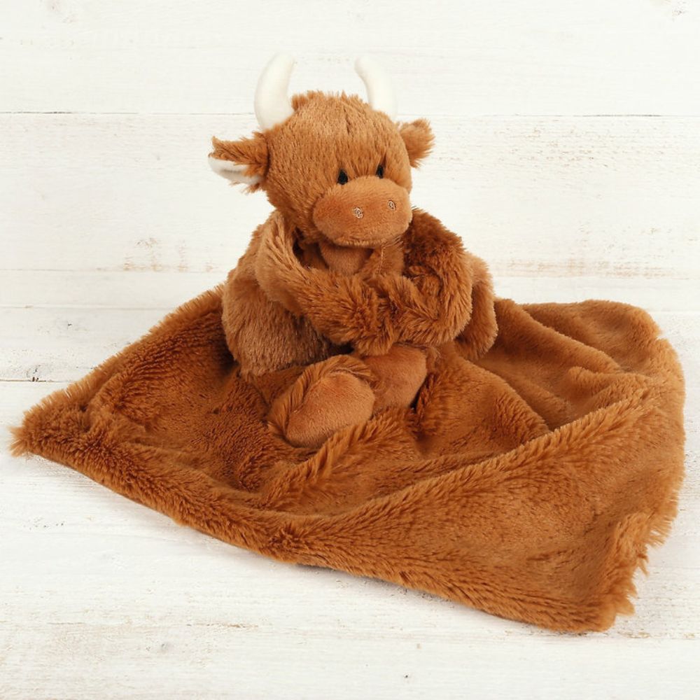 Highland Cow Soft Baby Soother – Brown
