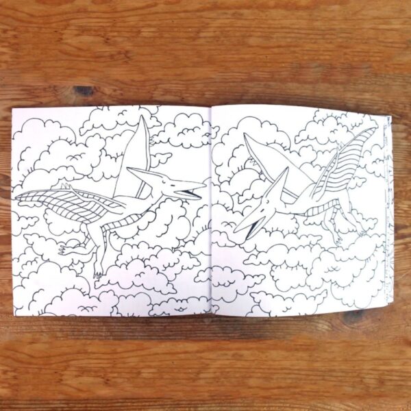 Delux Colouring Book Hand Illustrated Dinosaurs