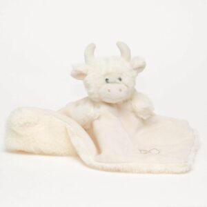 Cream Highland Cow Plush Baby Soother