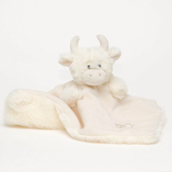 Cream Highland Cow Plush Baby Soother