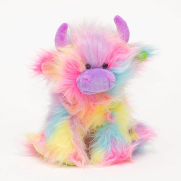 Highland Cow Soft Toy in Rainbow Colours