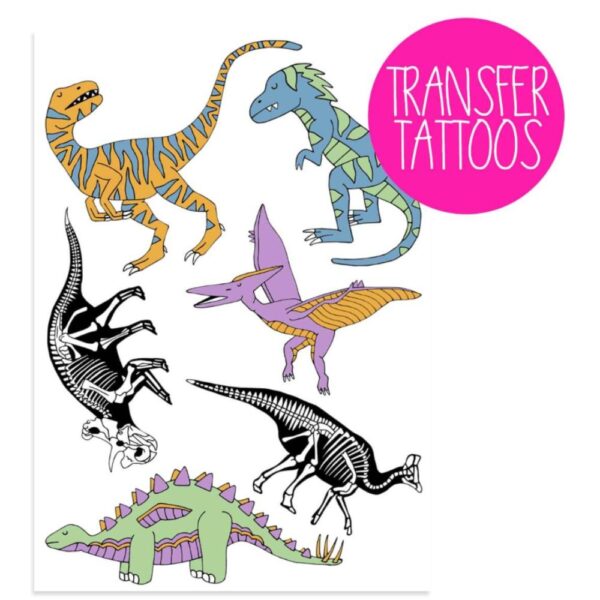 Dino Gifts For Kids Transfer Tattoos