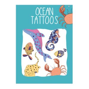 Ocean Themed Transfer Tattoos For Kids
