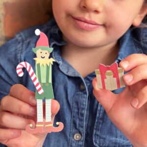 Childs Craft Kit to create an elf peg doll and gift