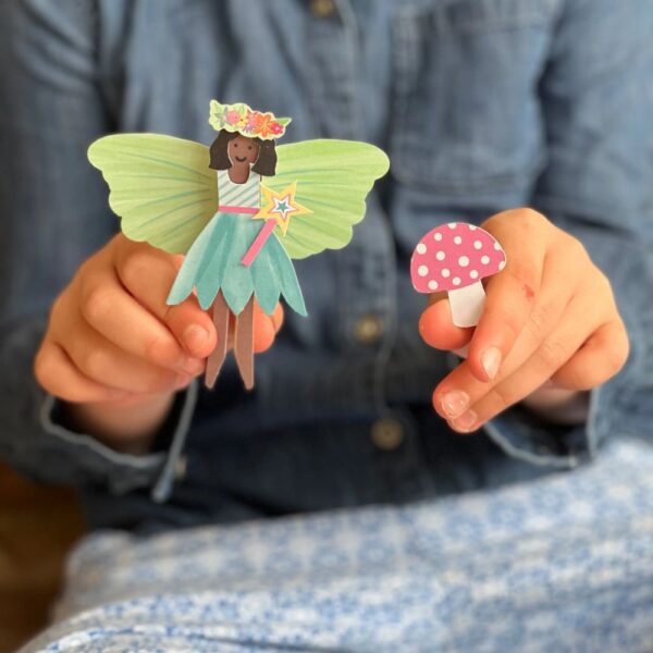 Kids craft kit to make a fairy peg doll