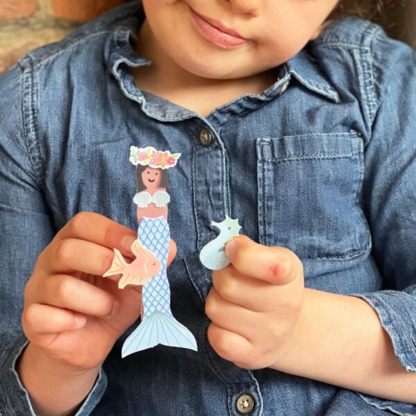 Craft kit to make a plastic-free mermaid peg doll