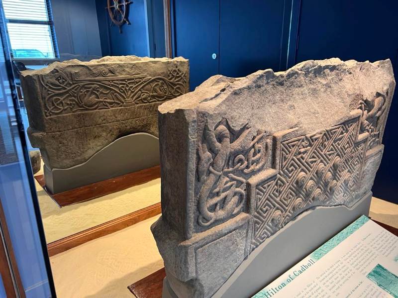Hilton of Cadboll Stone Base in John Ross Visitor Centre, Balintore