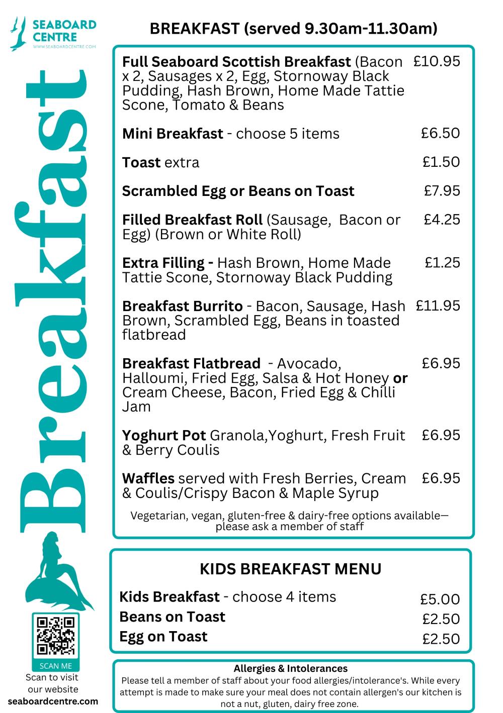 Breakfast Menu