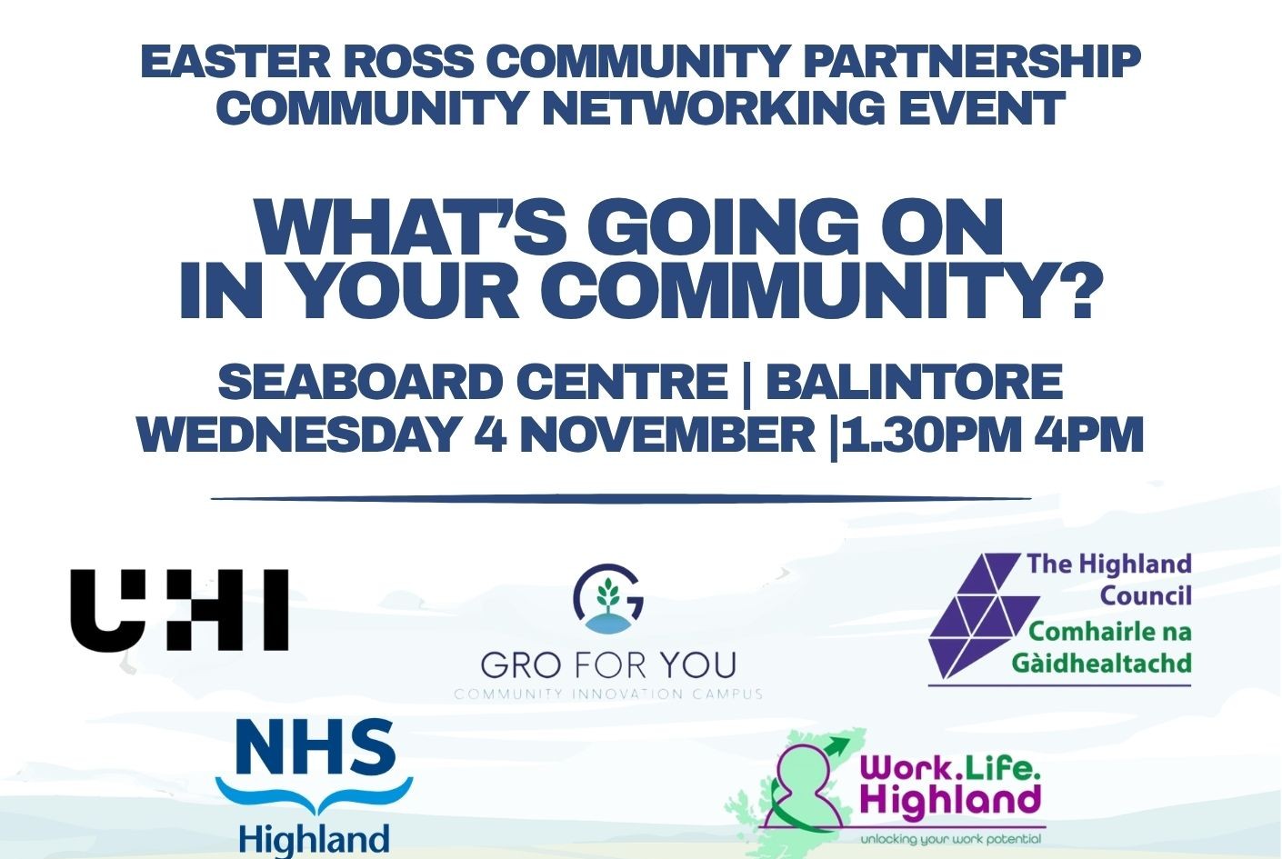What’s Going on in your Community – WED 4TH NOV