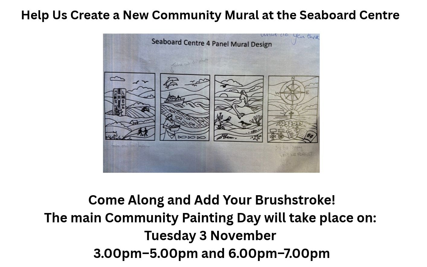 Community Art Project – We Need Your Help – TUES 3RD NOV